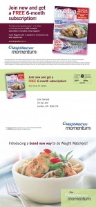 Weight Watchers Direct Mail